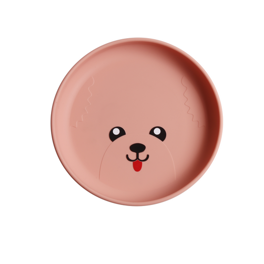 Gyvūnų augintinių silikoninė lėkštė su šuns snukučiu