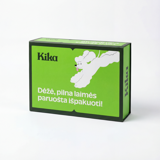 Kika dovanų dėžutė su magnetuku, žalia