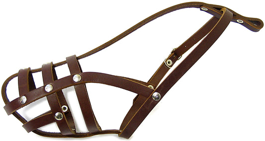 Dobermanų odinis antsnukis