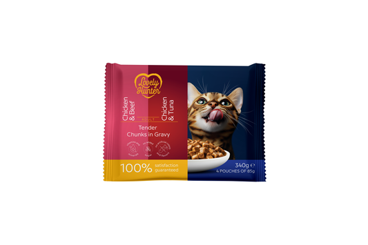 Visų veislių suaugusių kačių šlapių pašarų rinkinys