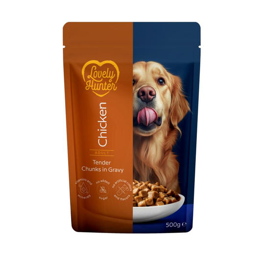 Visų veislių suaugusių šunų šlapias pašaras su vištiena