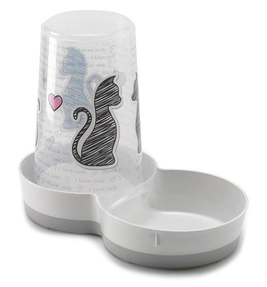 Gyvūnų girdykla-šėrykla 1.5l