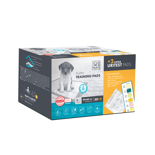 Gyvūnų vienkartinės palos su šlapimo testu, 60x60 cm 50+2 vnt.