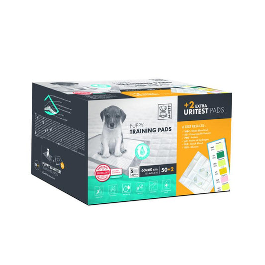 Gyvūnų vienkartinės palos su šlapimo testu, 60x60 cm 50+2 vnt.