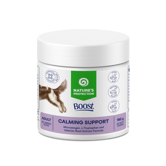 Minkšti skanėstų formos papildai šunims nervų sistemos veiklai palaikyti