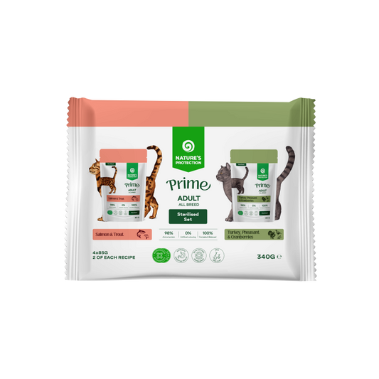 Visų veislių suaugusių, sterilizuotų kačių šlapių pašarų rinkinys