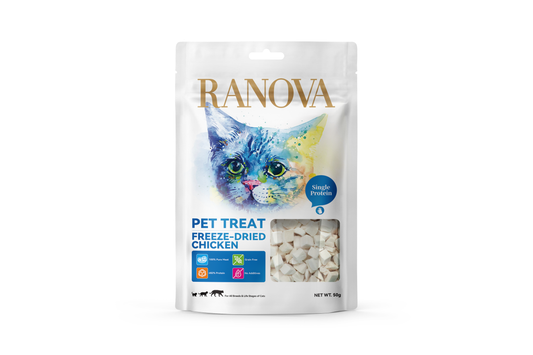 Kačių pašaro papildas - skanėstai liofilizuota vištiena