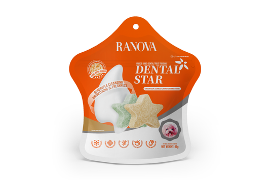 Šunų pašaro papildas - skanėstai liofilizuota vištiena su persimonu