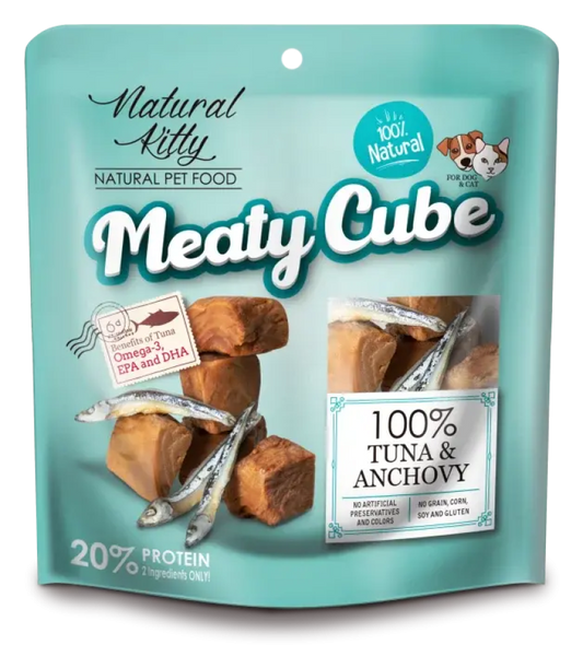 Šunų ir kačių pašaro papildas-skanėstas garintas tunas ir ančiuviai