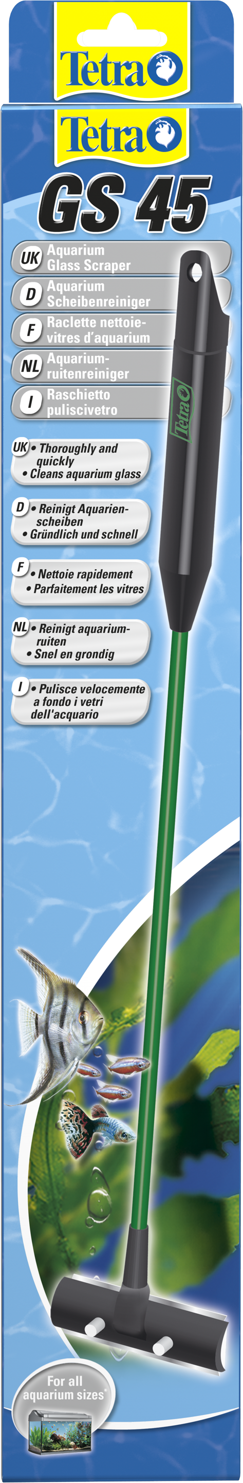 Tetra GS 45 Aquarium Glass Scraper akvariumo valymo įrankis