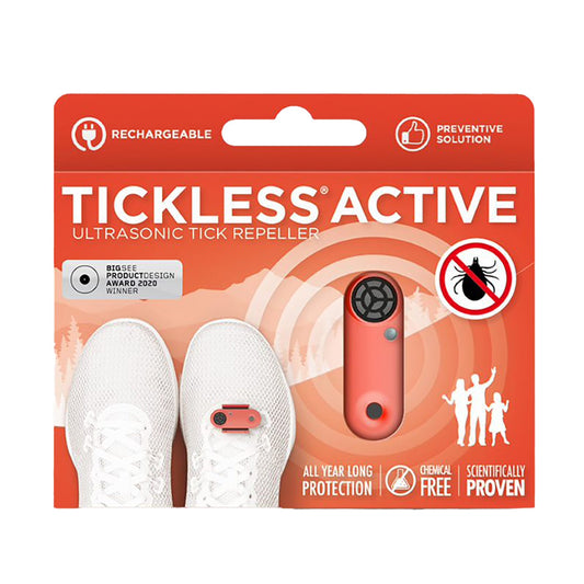 TickLess Active žmonių ultragarsinis pakabukas nuo erkių ir blusų, įkraunamas, oranžinis