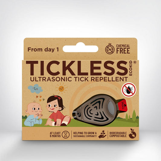 TICKLESS Eco Kid vaikų ultragarsinis pakabukas nuo erkių, rudas