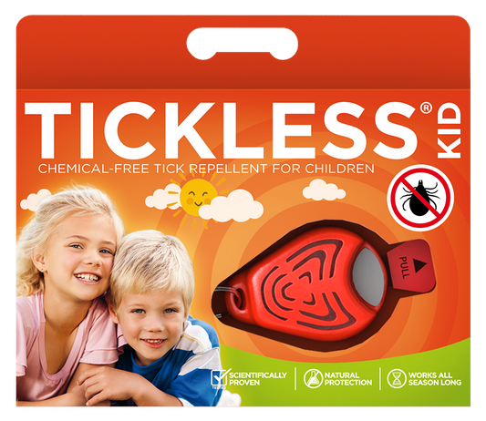 TickLess Kid ultragarsinis vaikų pakabukas nuo erkių ir blusų oranžinis