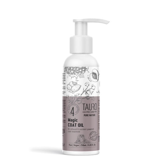 Tauro Pro Line Pure Nature magic coat oil, šunų kailio priežiūros aliejus, 250 ml