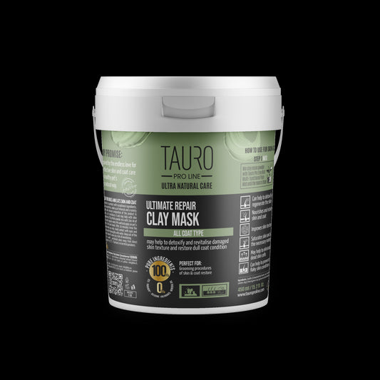 TAURO PRO LINE  Ultra Natural Care Ultimate Repair Clay Mask for dogs and cats, molio kaukė šunų ir kačių odos bei kailio atkūrimu