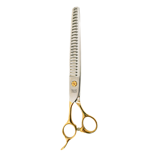 Nerūdijančiojo plieno žirklės filiravimui („chunker“) Janitos Plungės linija, 19 cm