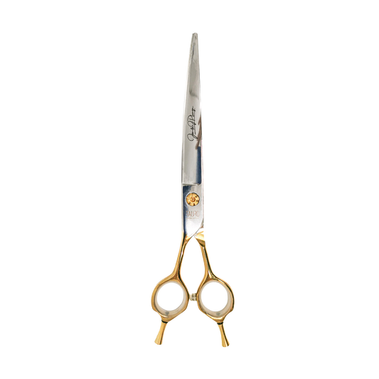 Nerūdijančiojo plieno lenktos žirklės kirpimui Janitos Plungės linija, 19 cm