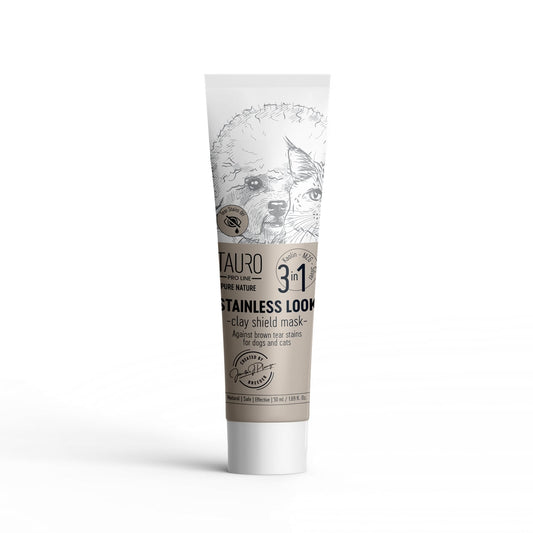 Tauro Pro Line Pure Nature Stainless look 3in1 natūrali molio kaukė prieš ašarų dėmes