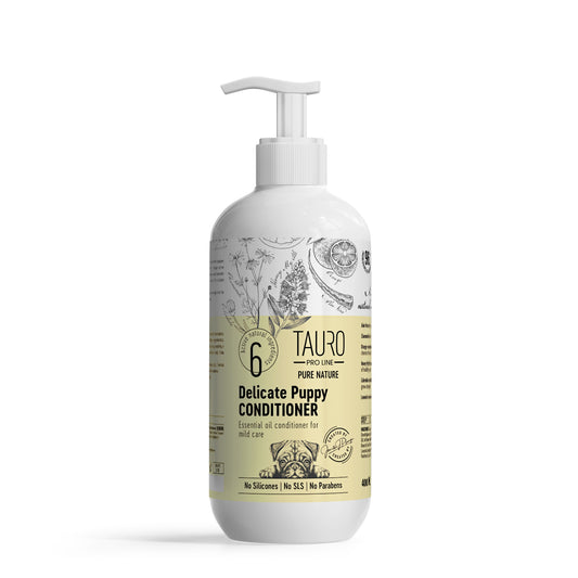 Tauro Pro Line Pure Nature Delicate Puppy švelnus šuniukų kailio kondicionierius, 400 ml NEUŽSAKOMA