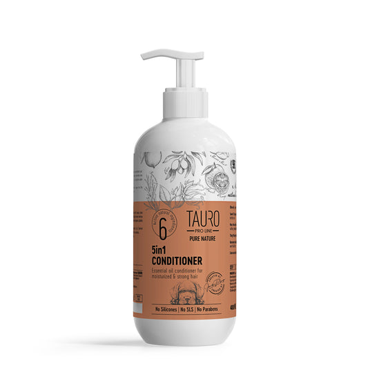 Tauro Pro Line Pure Nature 5in1 šunų ir kačių kailį drėkinantis kondicionierius, 400 ml NEUŽSAKOMA