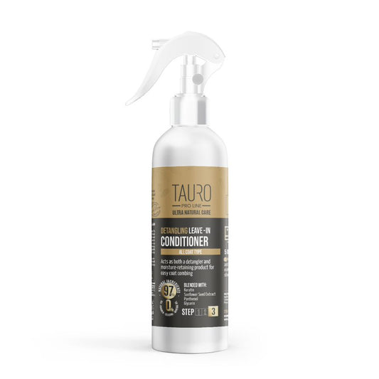 TAURO PRO LINE Ultra Natural Care Detangling Leave-In Conditioner, nenuplaunamas kondicionierius lengvinantis šunų ir kačių kailio