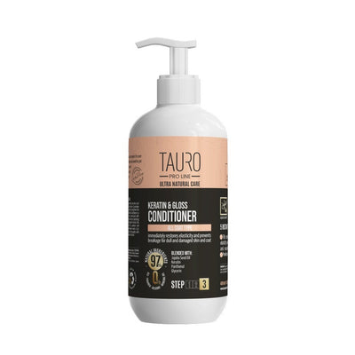 TAURO ULTRA NATURAL CARE Keratin & Gloss kondicionierius šunų ir kačių kailio priežiūrai