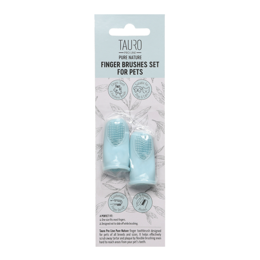 Gyvūnų augintinių dantų šepetėlių-antpirščių rinkinys, 2 vnt.