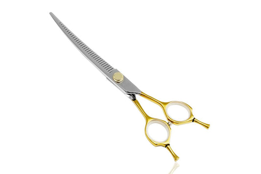 Nerūdijančiojo plieno lenktos žirklės filiravimui (chunker) "Perfection by Janita J. Plunge, 18 cm