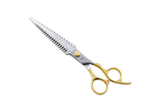 Daugiafunkcės – kirpimo ir filiravimo žirklės su dėklu, Janitos Plungės Perfection linija, 19 cm