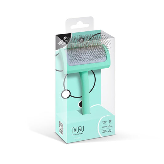 Medinis lenktas šunų ir kačių šepetys