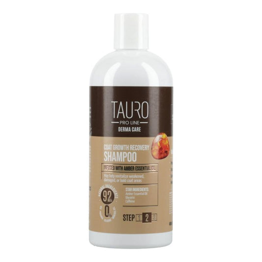 TAURO PRO LINE Derma Care Coat Growth Recovery Shampoo for dogs and cats, šunų ir kačių kailio augimą atkuriantis šampūnas, 400 ml