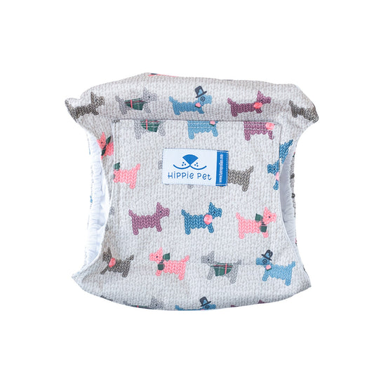 Šunų patinų daugkartinio naudojimo sauskelnės, šuniukai  M