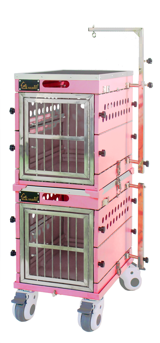 Gyvūnų augintinių sulankstomo narvo rinkinys su baze ir ventiliatoriaus dėže