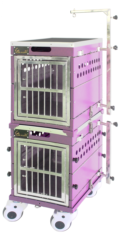 Gyvūnų augintinių sulankstomo narvo rinkiny su baze ir ventiliatoriaus dėže