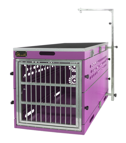 Gyvūnų augintinių sulankstomo narvo rinkinys su baze ir ventiliatoriaus dėže