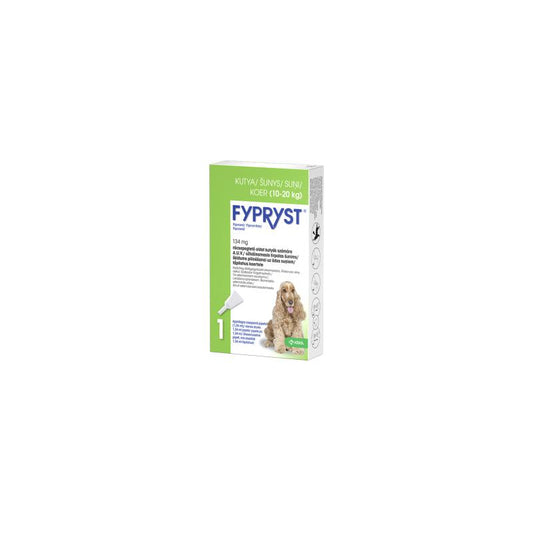 Šunų (10-20 kg) tirpalas nuo erkių ir blusų FYPRYST 1,34 ml