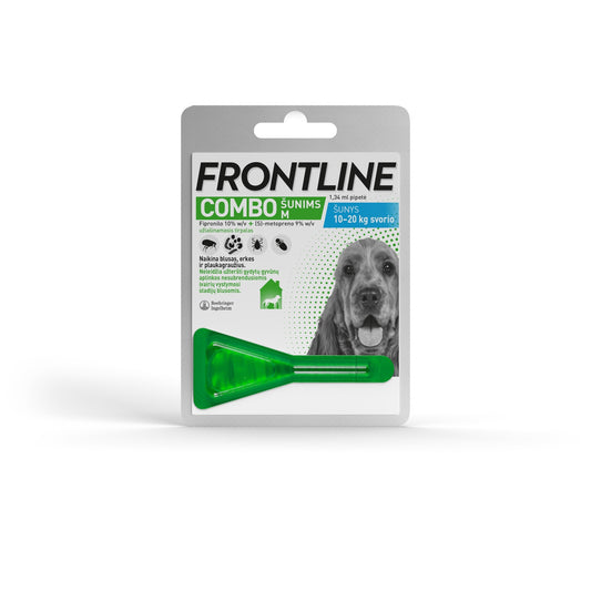 Šunų (10-20 kg) antiparazinitis užlašinamasis tirpalas Frontline Combo