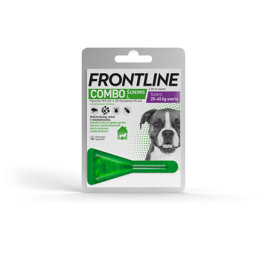 Šunų (20-40 kg) antiparazinitis užlašinamasis tirpalas Frontline Combo