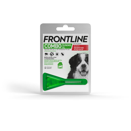 Šunų (40-60 kg) antiparazinitis užlašinamasis tirpalas Frontline Combo
