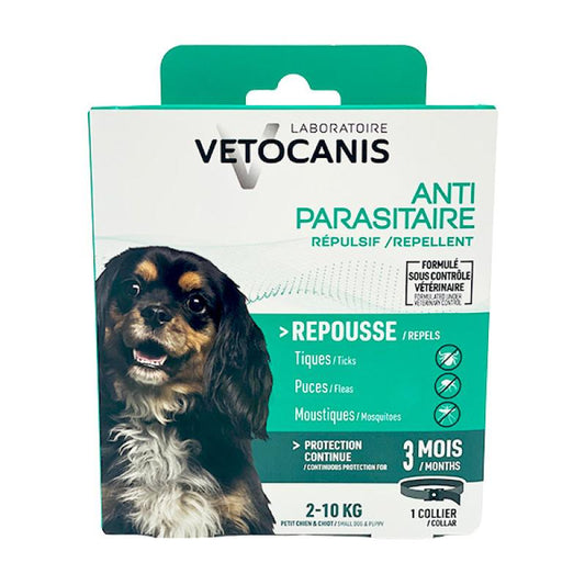 Vetocanis atbaidantis antkaklis šuniukams ir šunims iki 10 kg, 1 vnt.