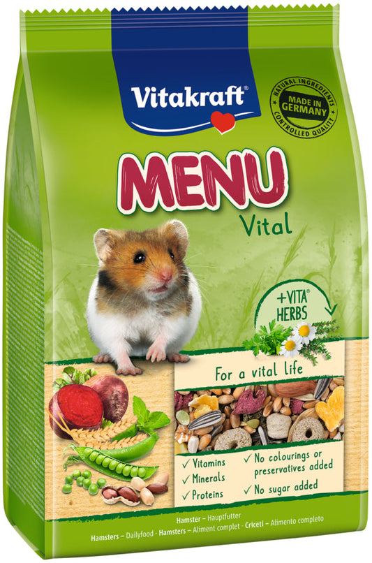 Vitakraft Menu Premium Hamster Pašaras su riešutais žiurkėnams