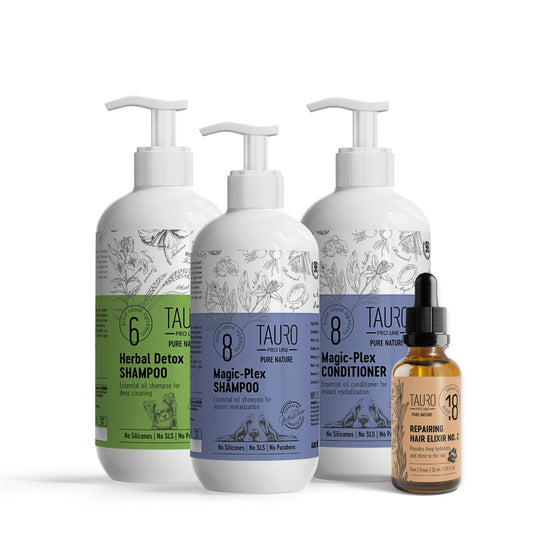 Kailio priežiūros priemonių rinkinys odos ir kailio atgaivinimui